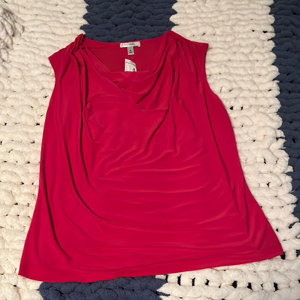 NWT magenta colored cowl neck blouse size XL